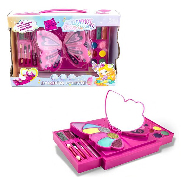 Magical Butterfly Cosmetic Set for Kids - With Mirror, Drawers and Make-Up