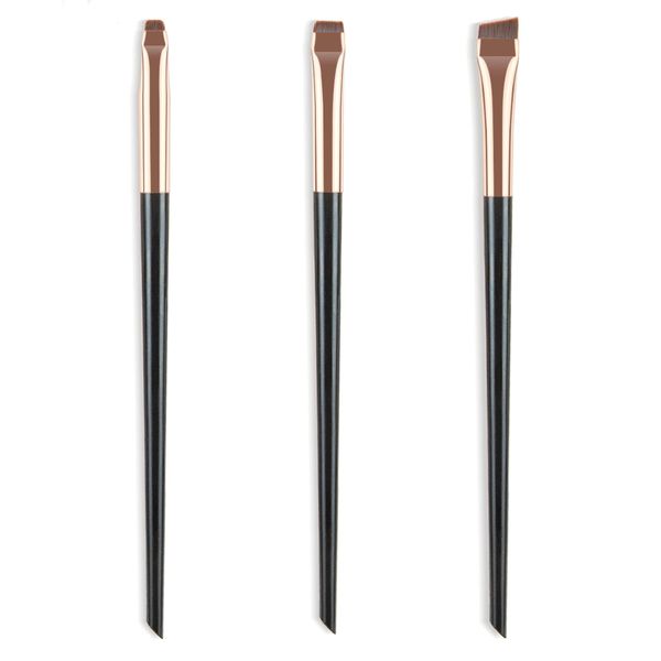 3 Black &amp; Gold Makeup Brushes