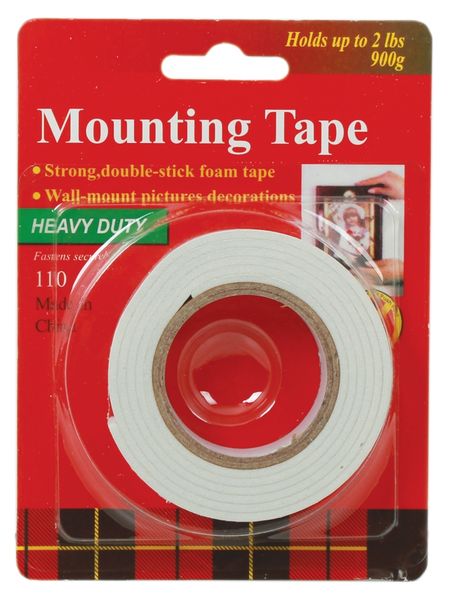 White Double Sided Mounting Tape- 2 x 20mm x 1 Meter Roll
