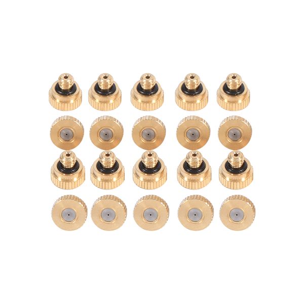 20 Pieces Brass 0.4mm Misting Nozzles UNC 10/24