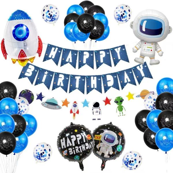 Cute Space Theme Party Decorations Balloons