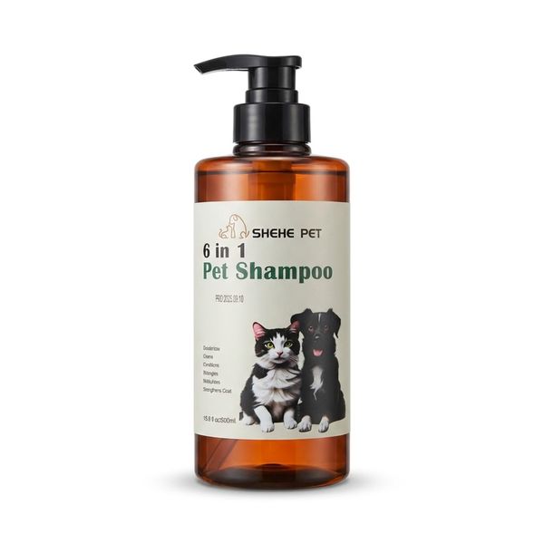 6in1 Pet Shampoo 500ml Dogs Cats Moisterising Wash Cleaner Fresh