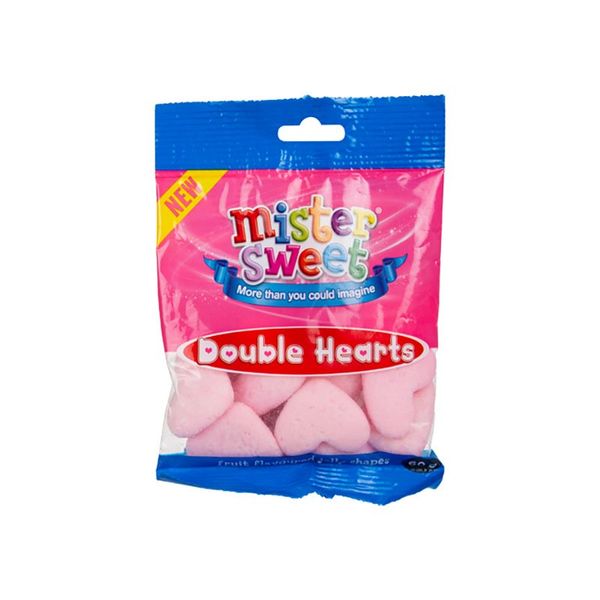 Mister Sweet Double Hearts Sweets 60g - 24 Pack