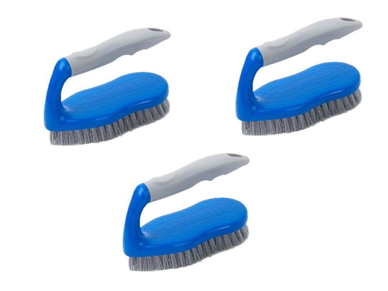Kleaner Multi Purpose Laundry And Kitchen Surface Scrub Brush - 3 Pack