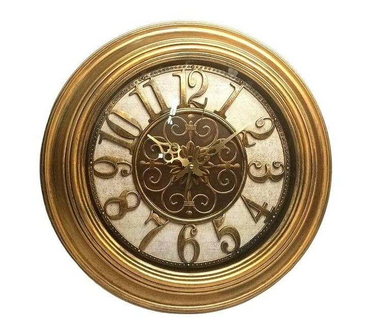50cm Gold Wall Clock Shop Today. Get it Tomorrow!