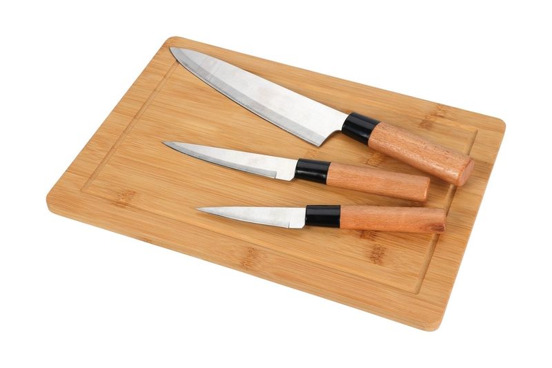 Excellent Houseware Knife and Cutting Board Set - 4 Piece