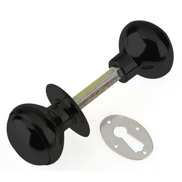 Yale Rim Knob Pair Black