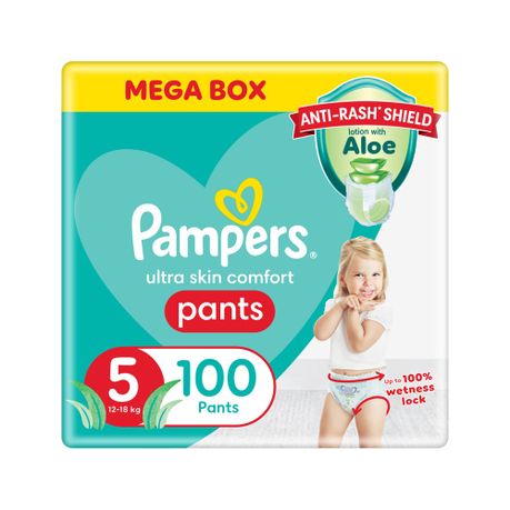 Pampers Anti-Rash Shield Pants Size 5 (12-18 kg) 100 Nappies