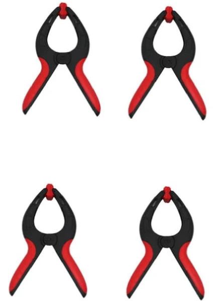 Blackspur 4Piece 85mm/3-1\2" Nylon Spring Clamp Set