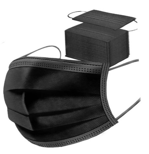 Pack Of 1000 Face Masks - Disposable Surgical Masks 3Ply - Black