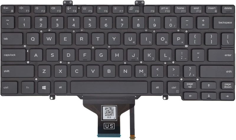 Replacement Keyboard for Dell Latitude 5400 5410 5401 7400 NONE Backlight