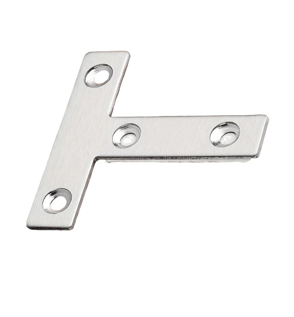 T-Shaped Bracket Wood Joint Plate - 4 Pack