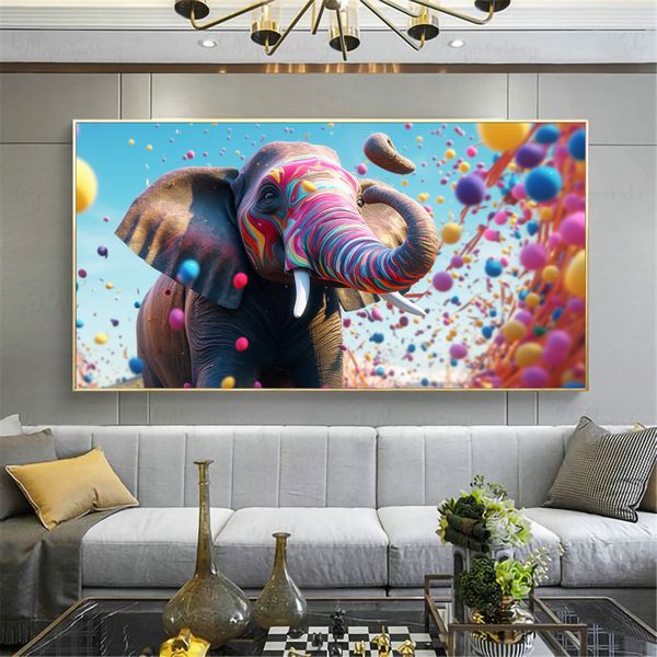 Canvas Wall Decor - Elephant Carnival - 0597