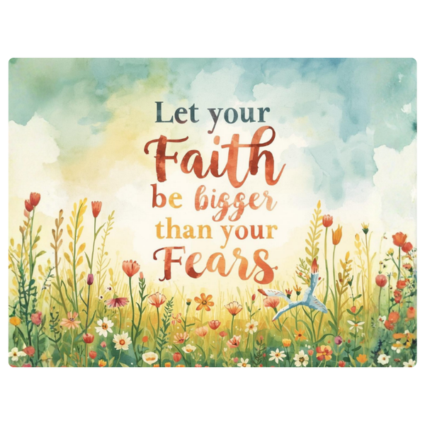 Faith Be Bigger Than Fear Printed Mouse Pad