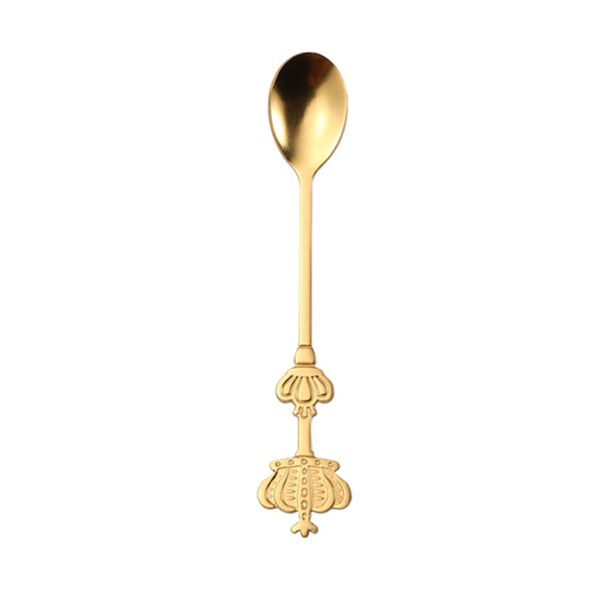 Golden Crown Stainless Steel Double Crown Coffee Spoon