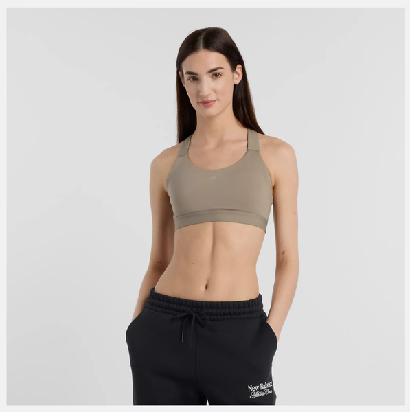 New Balance Women's Essential Run Bra - Brown