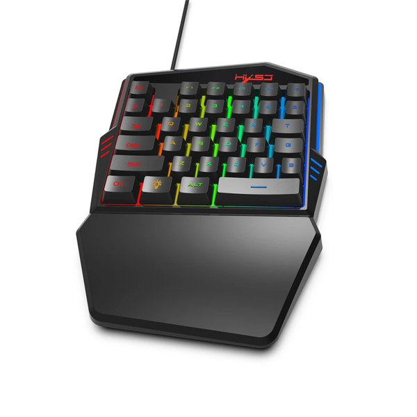 HXSJ V100-2 One Handed Gaming Keyboard - Black