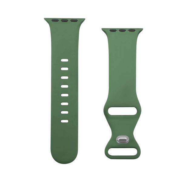 Water Resistant Soft Silicone Watch Band For Apple - Green