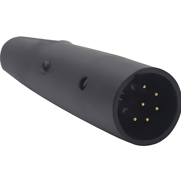 XLR-A6MBAU 6-Pin Inline Male XLR Cable Plug Black Gold-Plated