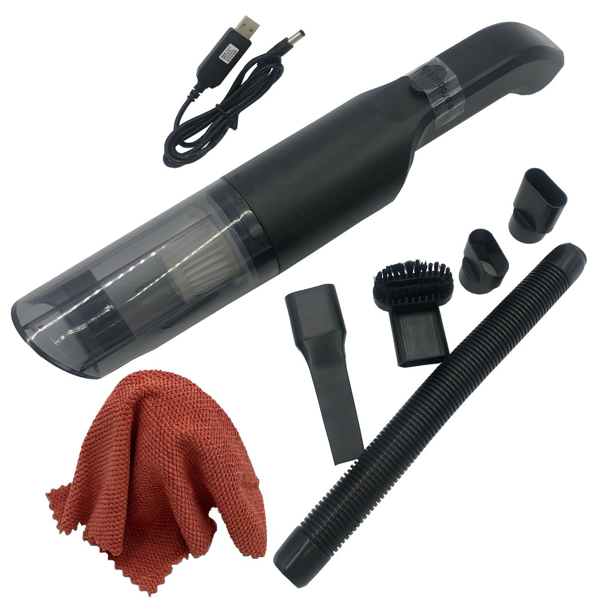 Wet & Dry Cordless Rechargeable Mini Home & Auto Vacuum Cleaner & Cloth