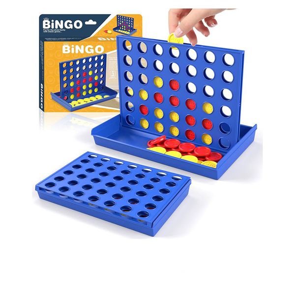 Kids Connect-4 Strategy Bingo Development Board Game