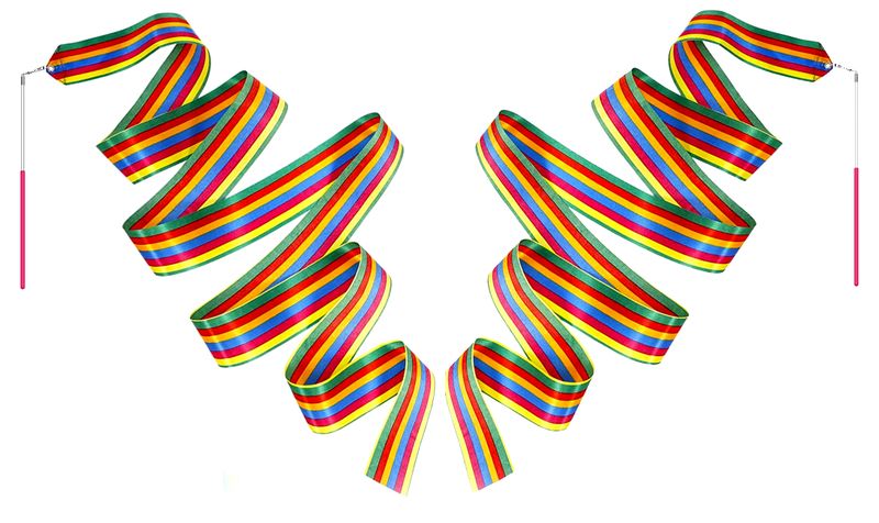 Rainbow Adult Gymnastic Ribbon - 2 Pack - 4 m