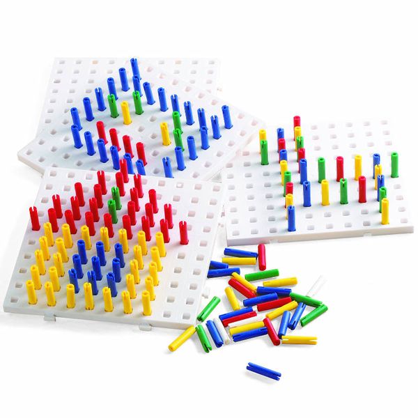 EDX Education Multi-Coloured Pegboard &amp; Pegs Set: 504 Pieces