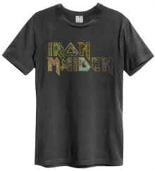 Iron Maiden - Eddies Logo: Vintage T-shirt Charcoal (Parallel Import)