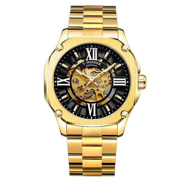 European and American style men's fashionable casual hollow mechanical move