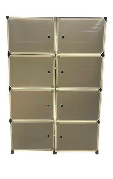 Plastic Foldable Storage Cabinet with Magnetic Door 124cm