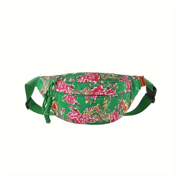 Outdoor waist bag flower single shoulder crossbody bag