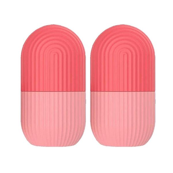 2 Pieces Reusable Silicone Ice Face Roller Gua Sha Face Massager Skin Care Tool