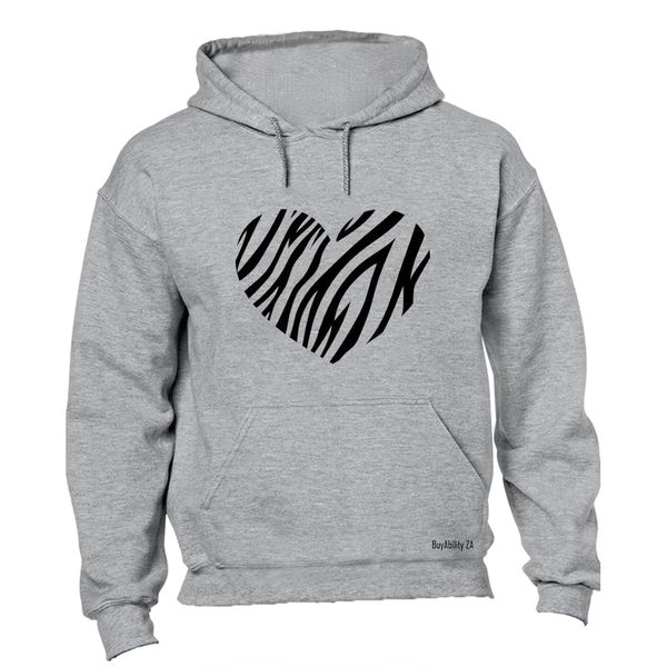 Zebra Heart - Ladies - Hoodie - Black