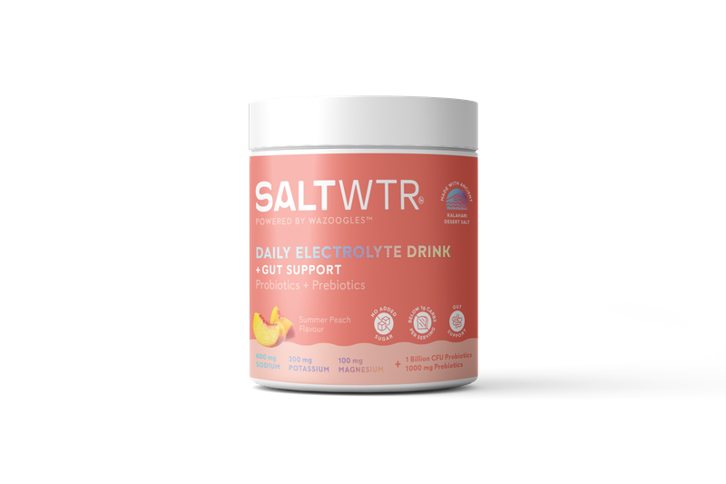 SaltWTR Electrolytes - Summer Peach | Gut Support, 40 Serving Tub