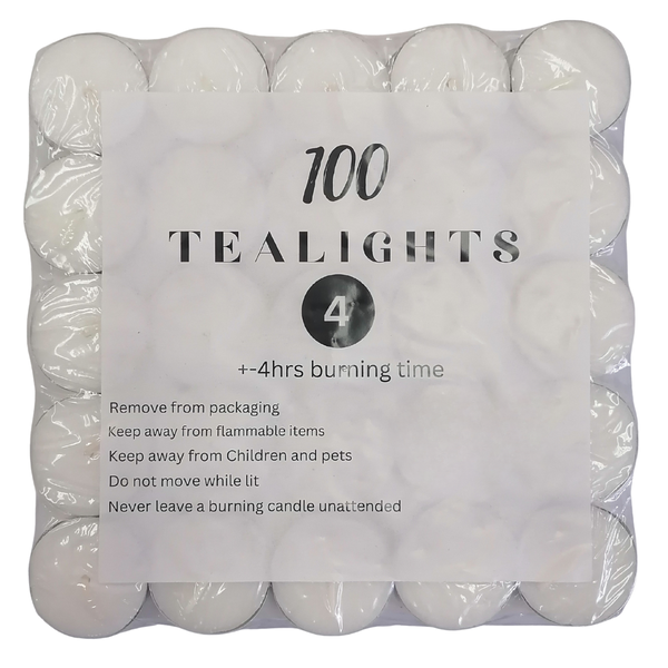 Tealight Candles - 100 Pack