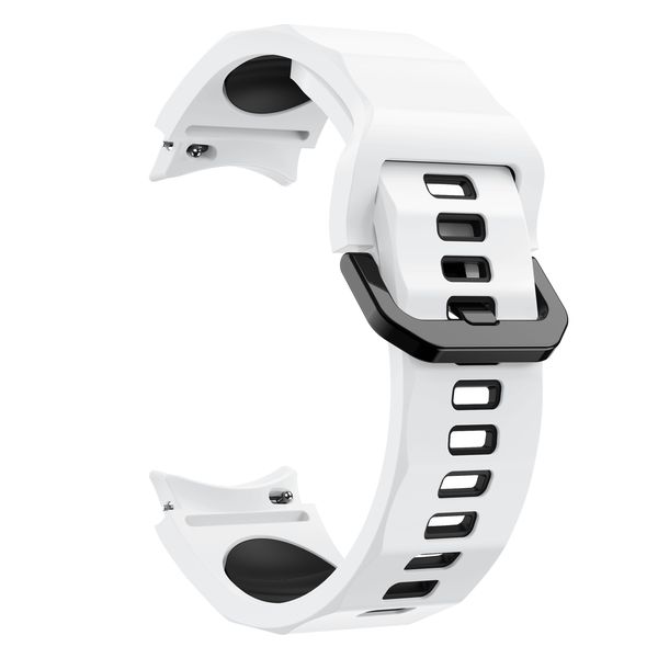 Wave Strap Compatible with Samsung Galaxy Watch 4/5/6/7 - White &amp; Black