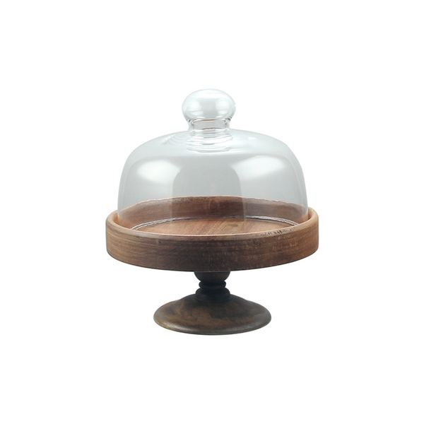 Wooden Cake Tray with High Stand