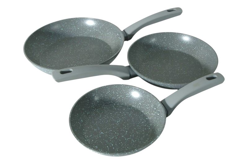 3 Piece Aluminum Non-Stick Frying Pan Set