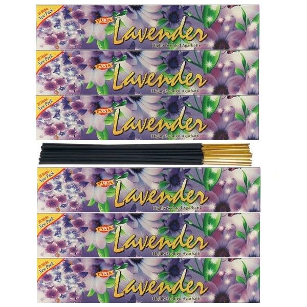 Puja Incense Sticks Highly Scented Agarbatti - Lavender - 120 Sticks