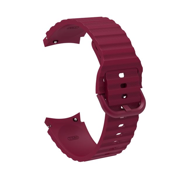 Weave Silicone Strap Compatible with Samsung Galaxy Watch 4/5/6/7 -Wine Red