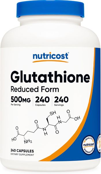 Nutricost Glutathione Capsules 500mg - 240 Servings