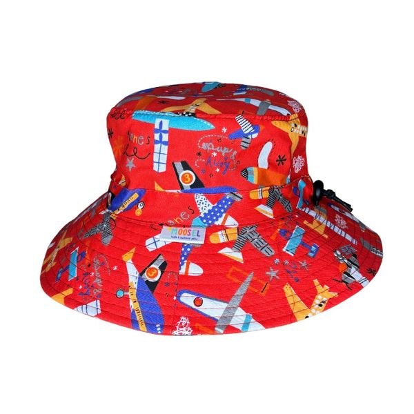 Kids Bucket Sun Hat Blue Planes