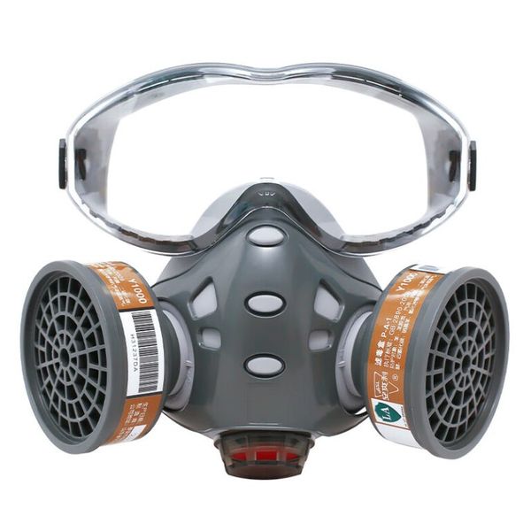 Half Face Respirator Mask with Goggles - KN95 Gas &amp; Dust Protection
