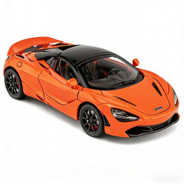 QYNIAL 1:24 McLaren 720S Diecast Car Pull Back Light Sound Sport Car Model