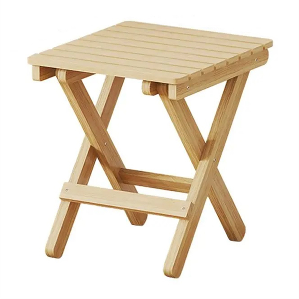 Small Folding Stool Portable Wooden Stool Chair 28x26X22Cm