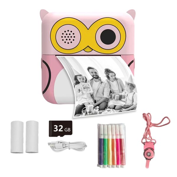 BezosMax Instant printing cameras for kid, with 2 rolls of printing paper