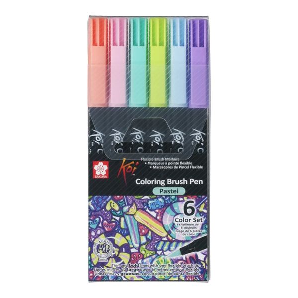 Sakura Koi Brush Pens Pastel Colours set of 6