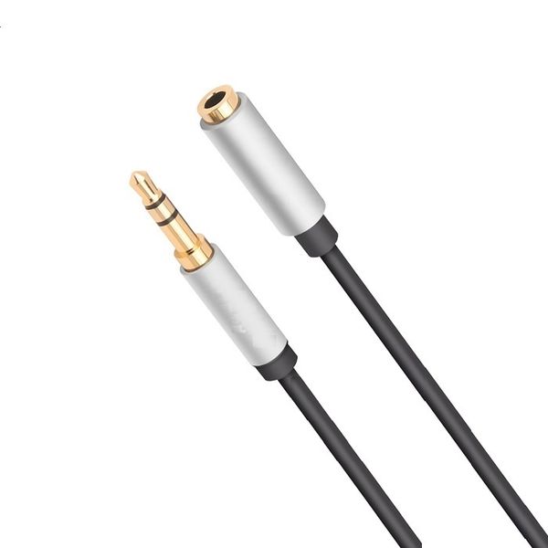 LPS Audio Cable Extension Stereo 3.5 MM Jack Male to Female Audio - Silver