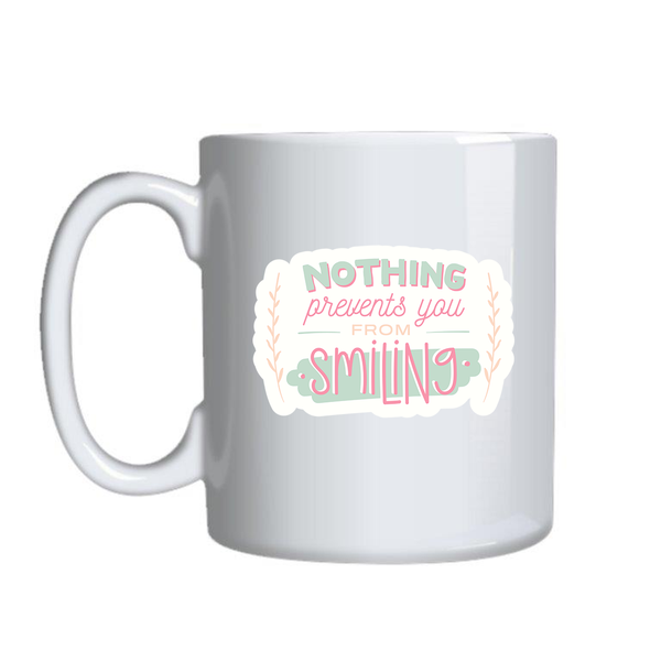 Smilling Motivational Mugs for Women Trendy Graphic Cup Design Present 009