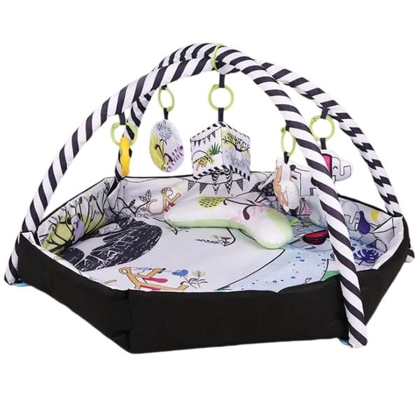 Foldable Hexagonal Activity Gym &amp; Ball Pit Crawling Carpet Babies Play Mat
